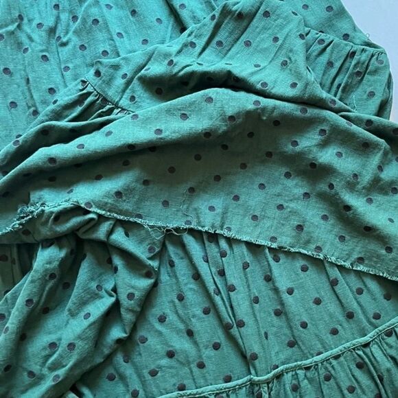 New Tularosa Forest Green Ruffle One Shoulder Maxi Dress Size Small - Picture 4 of 6